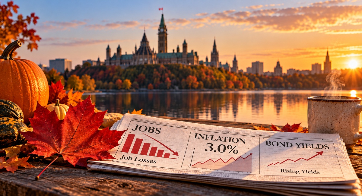 Action de grâce : pertes d’emplois, inflation de 3,0 % et hausse des rendements devant la Banque du Canada